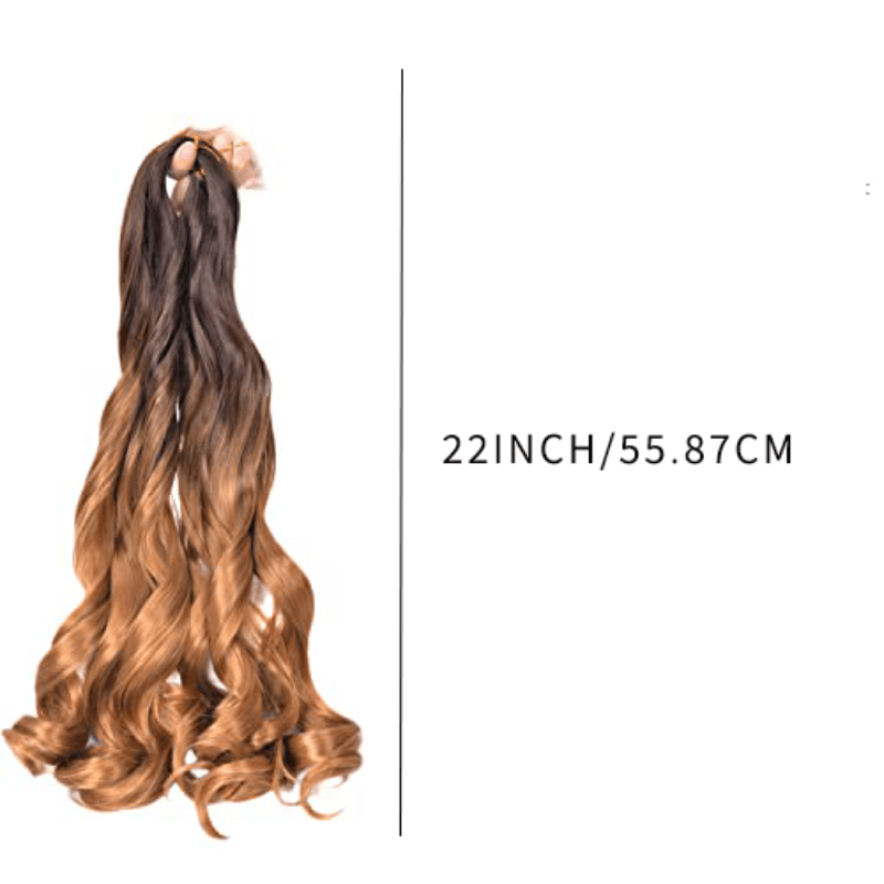French Curly Hair Braid Extensions Loose Wave Elastic Braid 75g