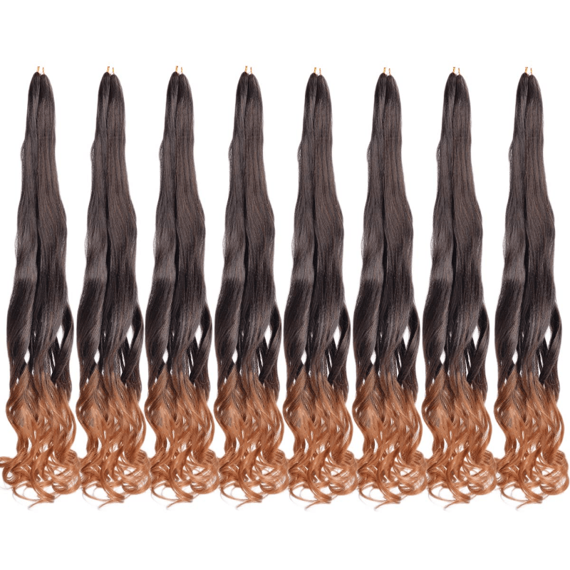 French Curly Hair Braid Extensions Loose Wave Elastic Braid 75g