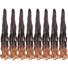 French Curly Hair Braid Extensions Loose Wave Elastic Braid 75g