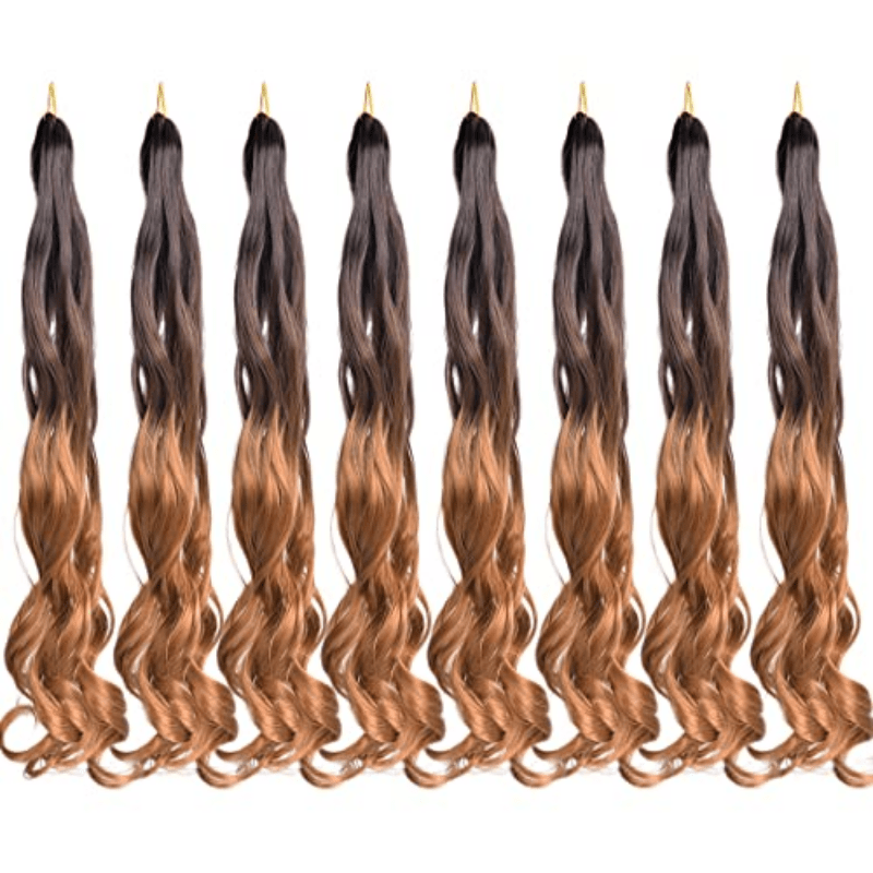 French Curly Hair Braid Extensions Loose Wave Elastic Braid 75g