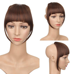 Everyday Wear Wig Front Clip Fringes Sideburns Flat Bangs
