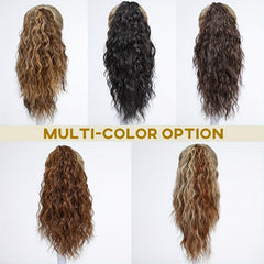 Long Curly Wavy Ponytail Extensions Synthetic Clip In Hair