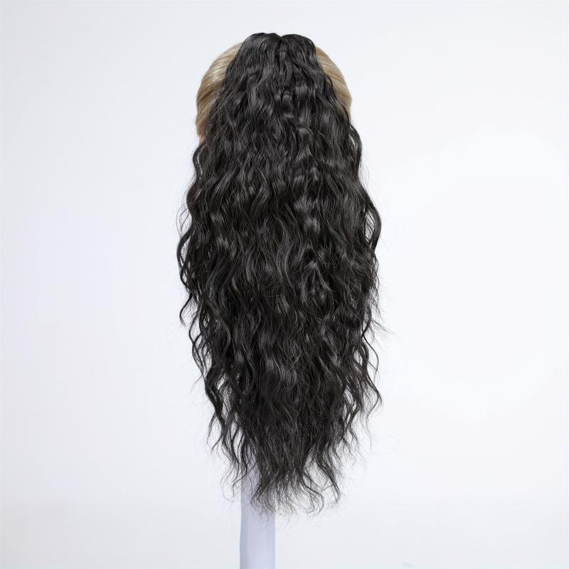 Long Curly Wavy Ponytail Extensions Synthetic Clip In Hair