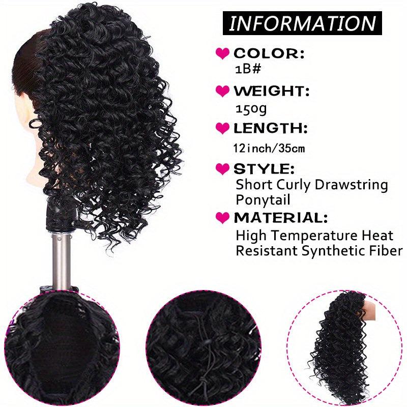 Deep Curl Drawstring Ponytail Extension
