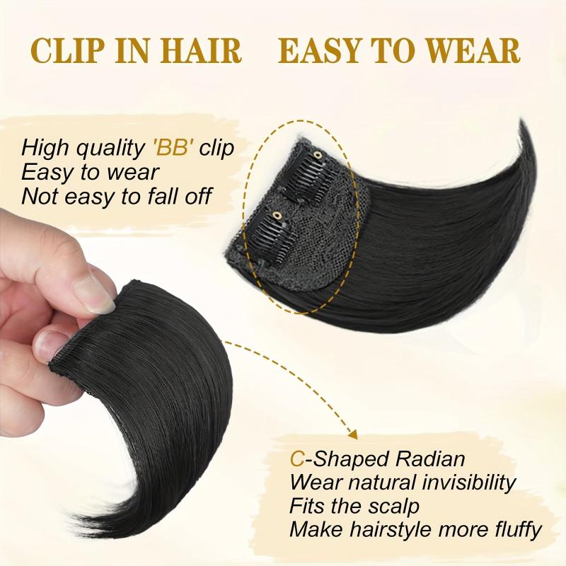 Straight Hair Pieces Synthetic Clip In Extensions for Daily Use
