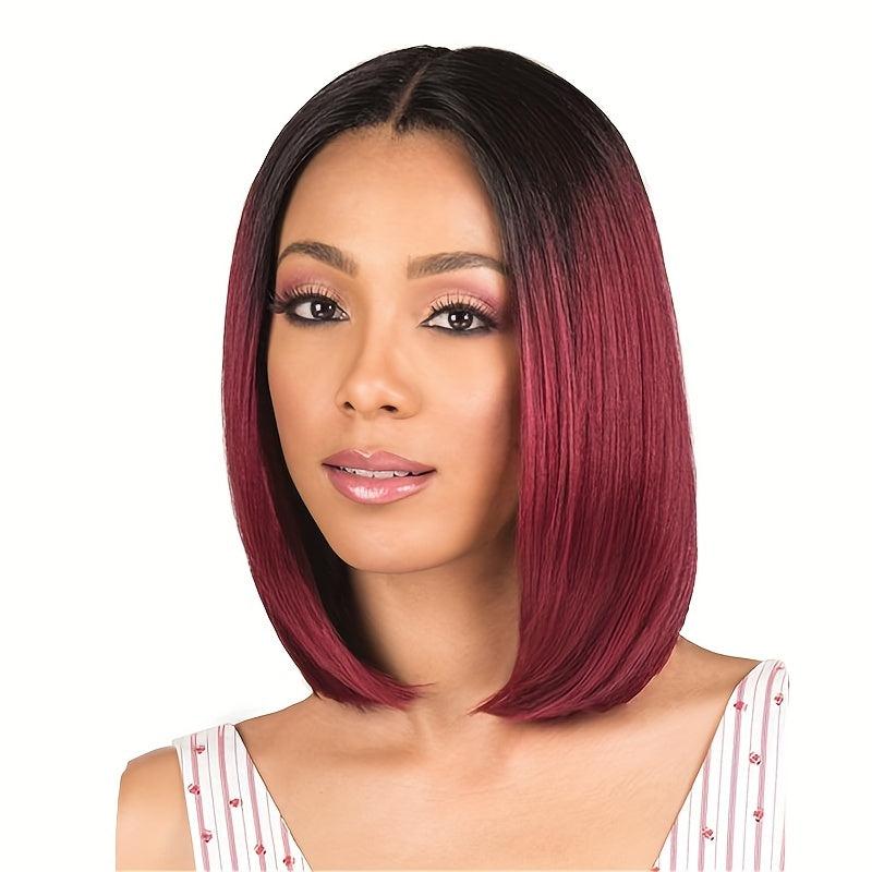 Short Straight Bob Cut Wig Synthetic Wig Heat Resistant 35