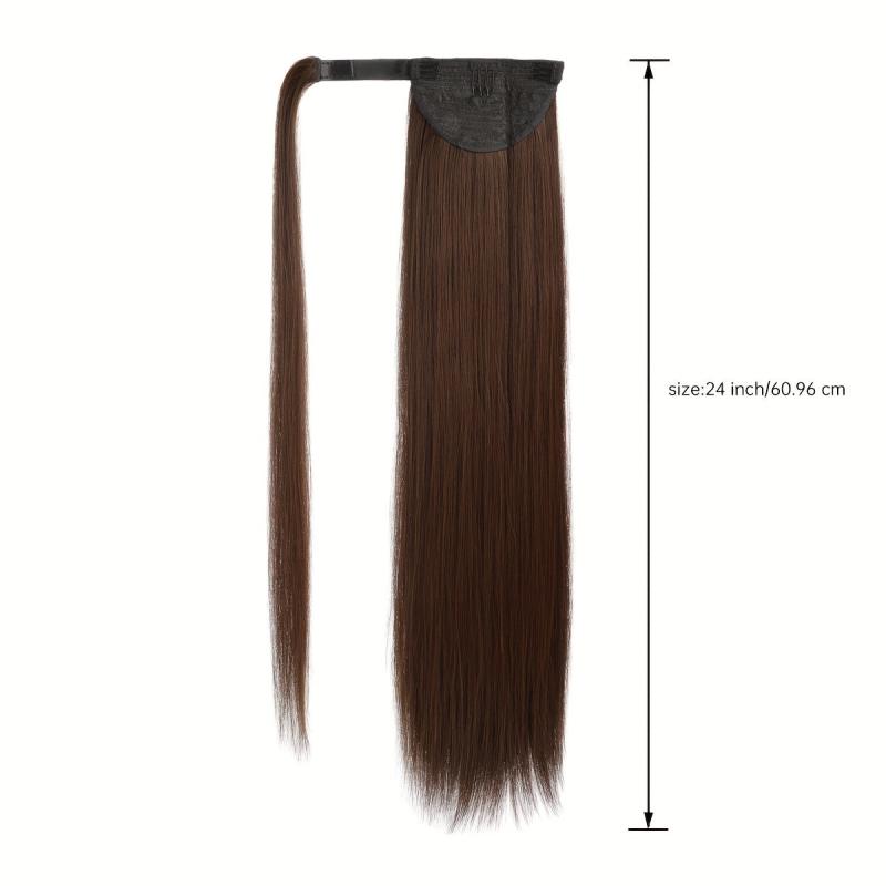 Straight Ponytail Hair Tie Synthetic Extensions for Daily Use