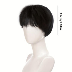 Men's Short Straight Synthetic Wig with Bangs