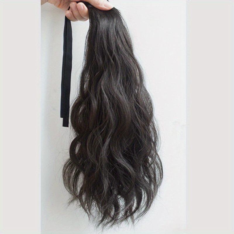 Water Wave Ponytail Extensions Curly Wavy Hair Ties Wrap Around