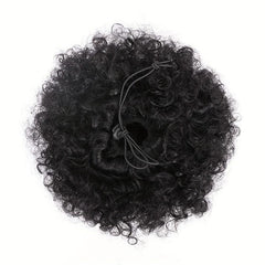Short Kinky Curly Hair Bun Drawstring Ponytail
