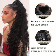 Claw Ponytail Curly Wavy Extensions Natural Looking