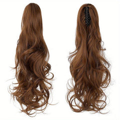 Long Curly Wavy Ponytail Extensions Synthetic Clip In Hair Extensions