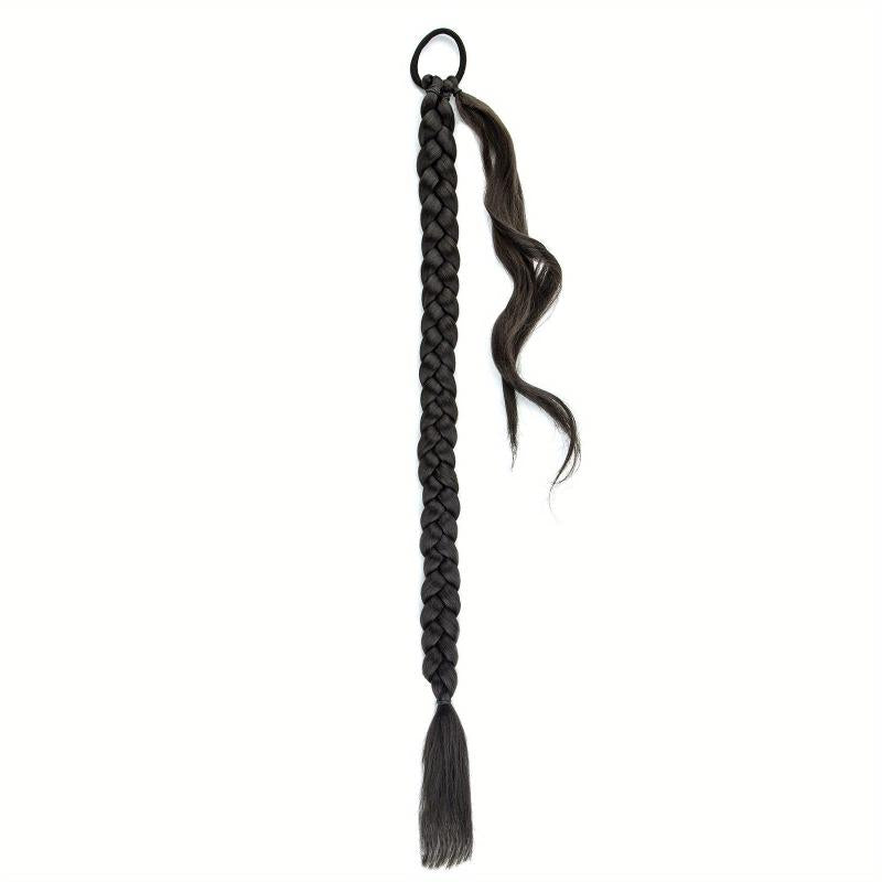 76 2cm Braided Ponytail Hair Extensions Synthetic Fiber DIY for Women Girls