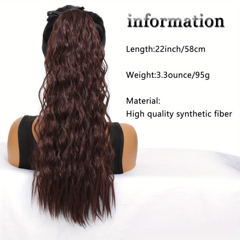 Curly Synthetic Clip In Hair Extensions Natural Looking For Daily Use