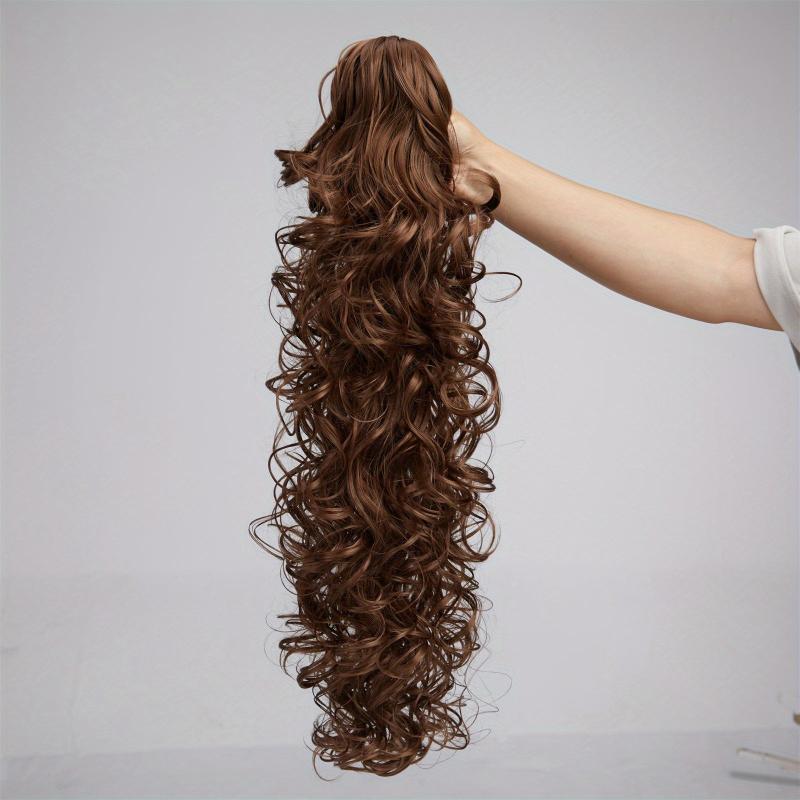 Long Curly Wavy Ponytail Extensions Synthetic Clip In Hair Extensions
