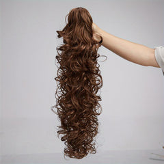Long Curly Wavy Ponytail Extensions Synthetic Clip In Hair Extensions