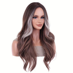 Long Body Wave Two Tone Synthetic Wigs For Women