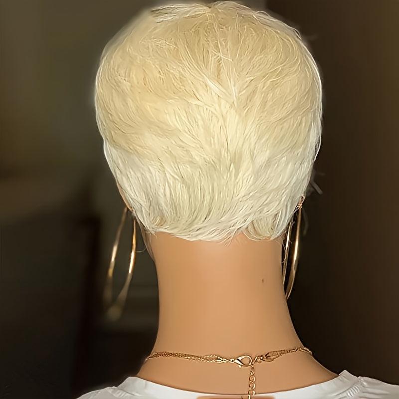 Synthetic Pixie Wig Women Short Straight Hair 613 Pixie Cut
