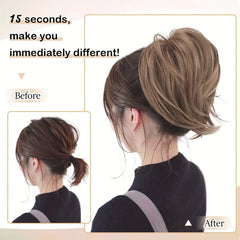 Messy Bun Hair Piece Hair Toppers For Women Straight Bun Hair Pieces