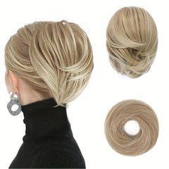 Messy Bun Hair Piece Hair Toppers For Women Straight Bun Hair Pieces