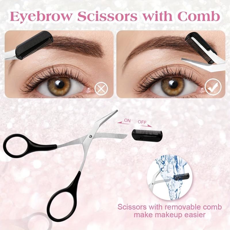 Eyebrow Grooming Scissors Razor Kit 4 In 1 Set