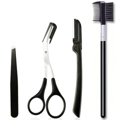 Eyebrow Grooming Scissors Razor Kit 4 In 1 Set