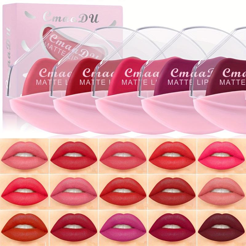 CmaaDu 15 Lipstick Matte Long Lasting Waterproof Lip Stick Set