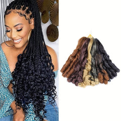 French Curling Hair Pre stretched Hair Loose Wave Braided Hair Ombre 2 tone