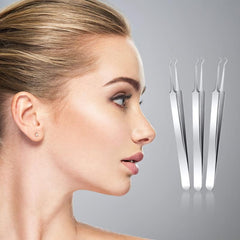 Facial Blackhead Remover Tweezers Precision Pimple Tool Kit