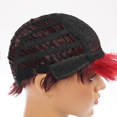Ombre Short Pixie Cut Hair Wigs For Women 15-24cm