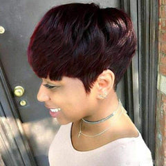 Ombre Short Pixie Cut Hair Wigs For Women 15-24cm