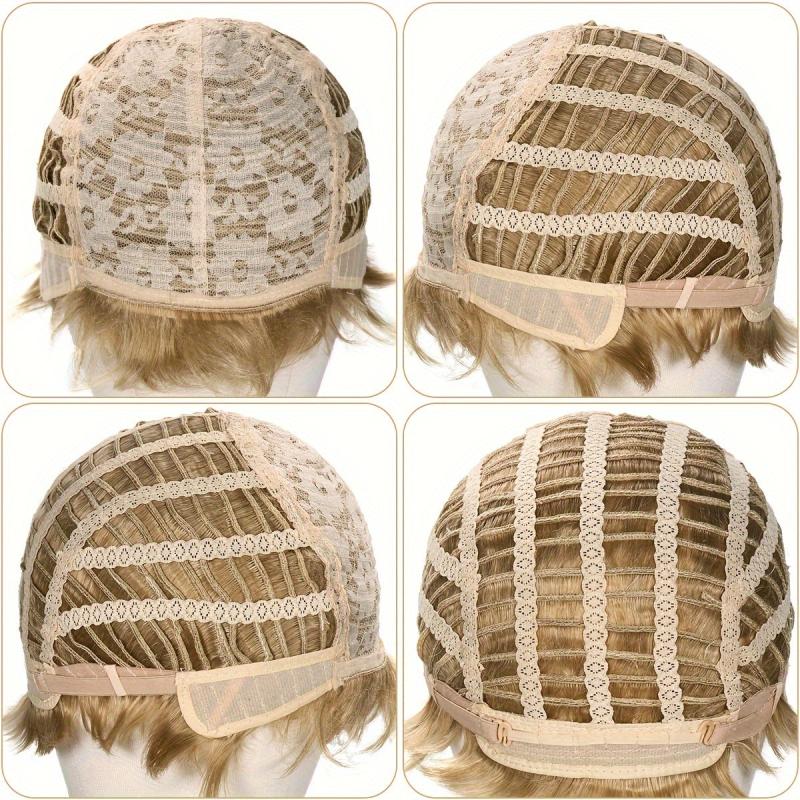 6 inch Fluffy Blonde Pixie Cut Wig No Lace Replacement Wig