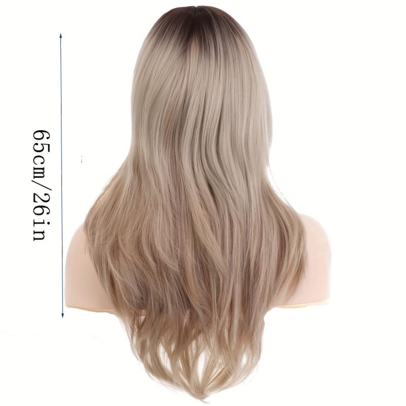 Long Curly Wig With Bangs Synthetic Wig Heat Resistant Fashionable For Daily Use