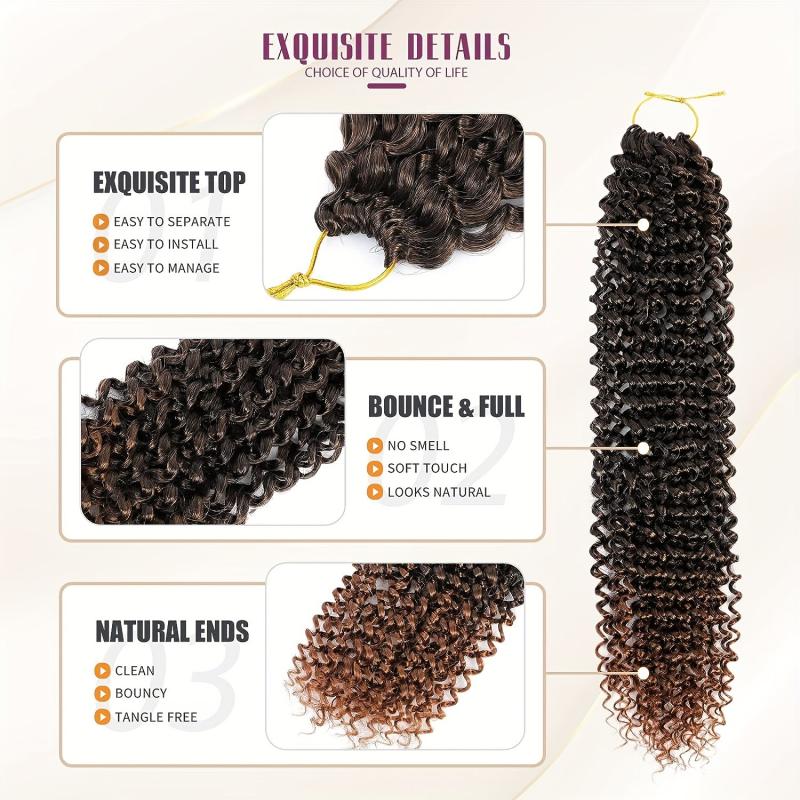 6pack 45 Passion Twist Hair Extensions Crochet Curly Locs Braids for Women
