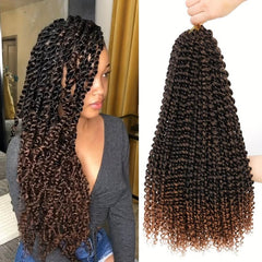 6pack 45 Passion Twist Hair Extensions Crochet Curly Locs Braids for Women