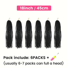 6pack 45 Passion Twist Hair Extensions Crochet Curly Locs Braids for Women