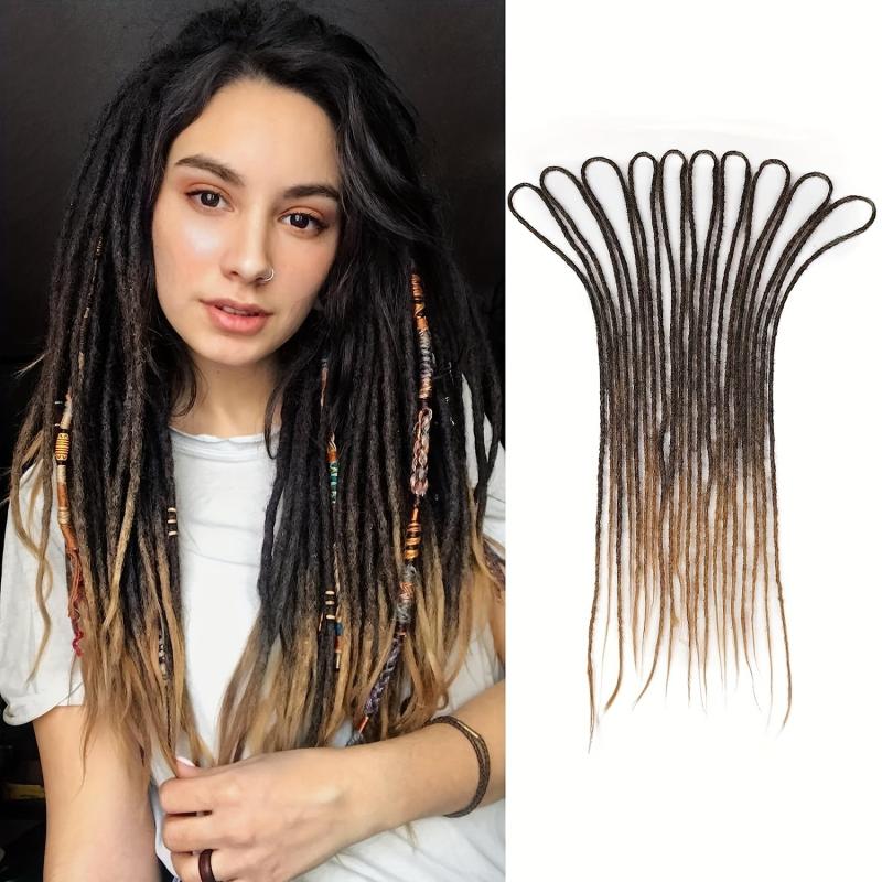 10 Strands Dreadlock Braids Synthetic Hair Extensions Ombre 60