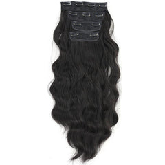 Long Wave Clip In Hair Extensions for Women Full Head Synthetic Hair Extensions