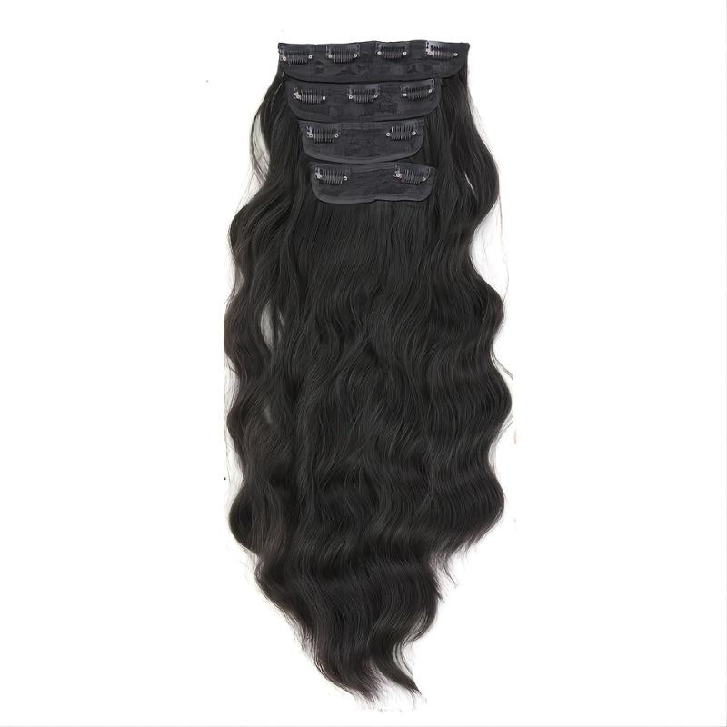 Long Wave Clip In Hair Extensions for Women Full Head Synthetic Hair Extensions