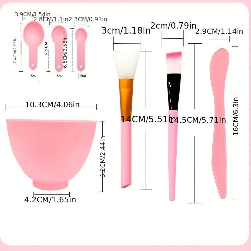 7-in-1 DIY Face Mask Mixing Set with Bowl, Stick, Spatula, Brush, Spoons