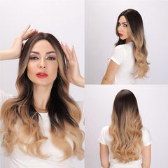 Long Curly Hair Wig Middle Parting 26 inch