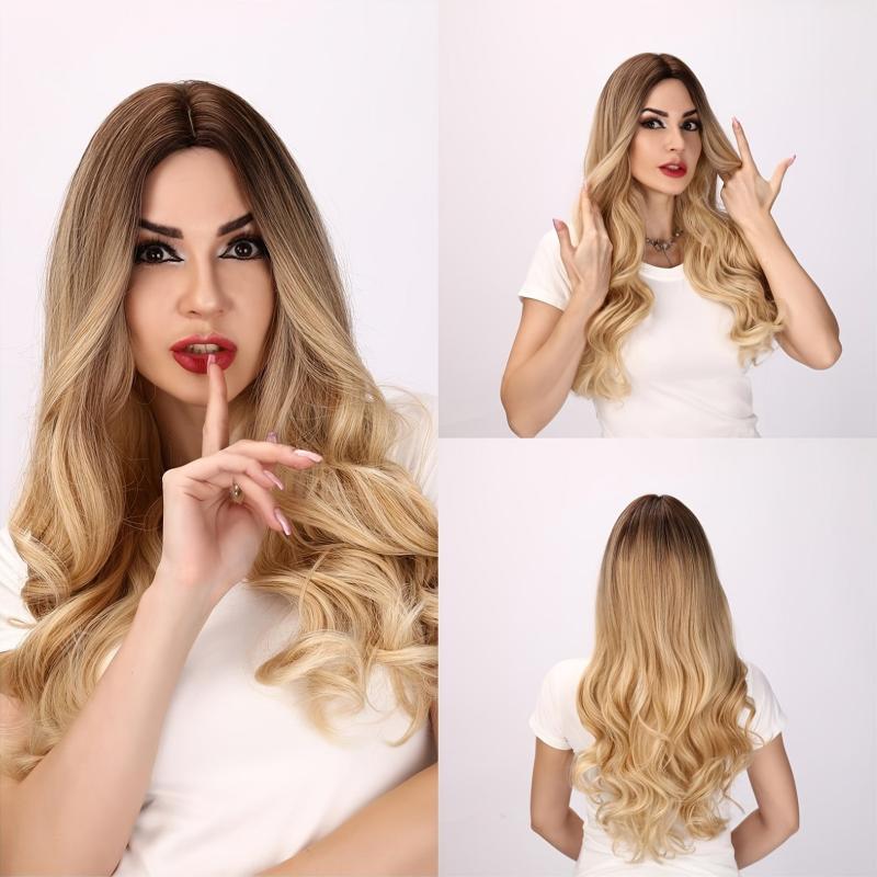 Long Curly Hair Wig Middle Parting 26 inch