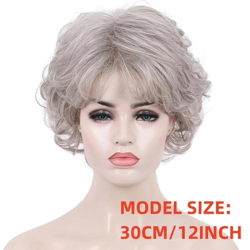 Women's Brown Short Bob Wig Edge Lace Natural Looking Synthetic Hair