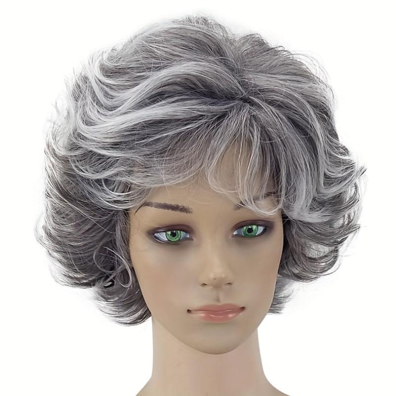 Women's Brown Short Bob Wig Edge Lace Natural Looking Synthetic Hair