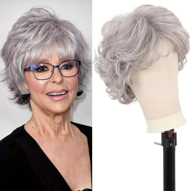 Women's Brown Short Bob Wig Edge Lace Natural Looking Synthetic Hair