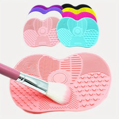 Silicone Makeup Brush Cleaning Mat - Brush Scrubber Board Tool