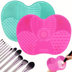 Silicone Makeup Brush Cleaning Mat - Brush Scrubber Board Tool