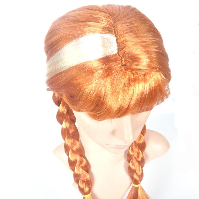 1PC Cosplay Silver Brown Princess Wig Long Straight Wig For Women