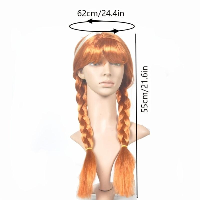 1PC Cosplay Silver Brown Princess Wig Long Straight Wig For Women