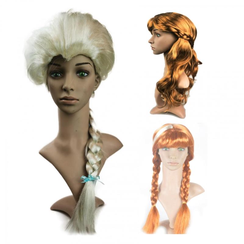 1PC Cosplay Silver Brown Princess Wig Long Straight Wig For Women